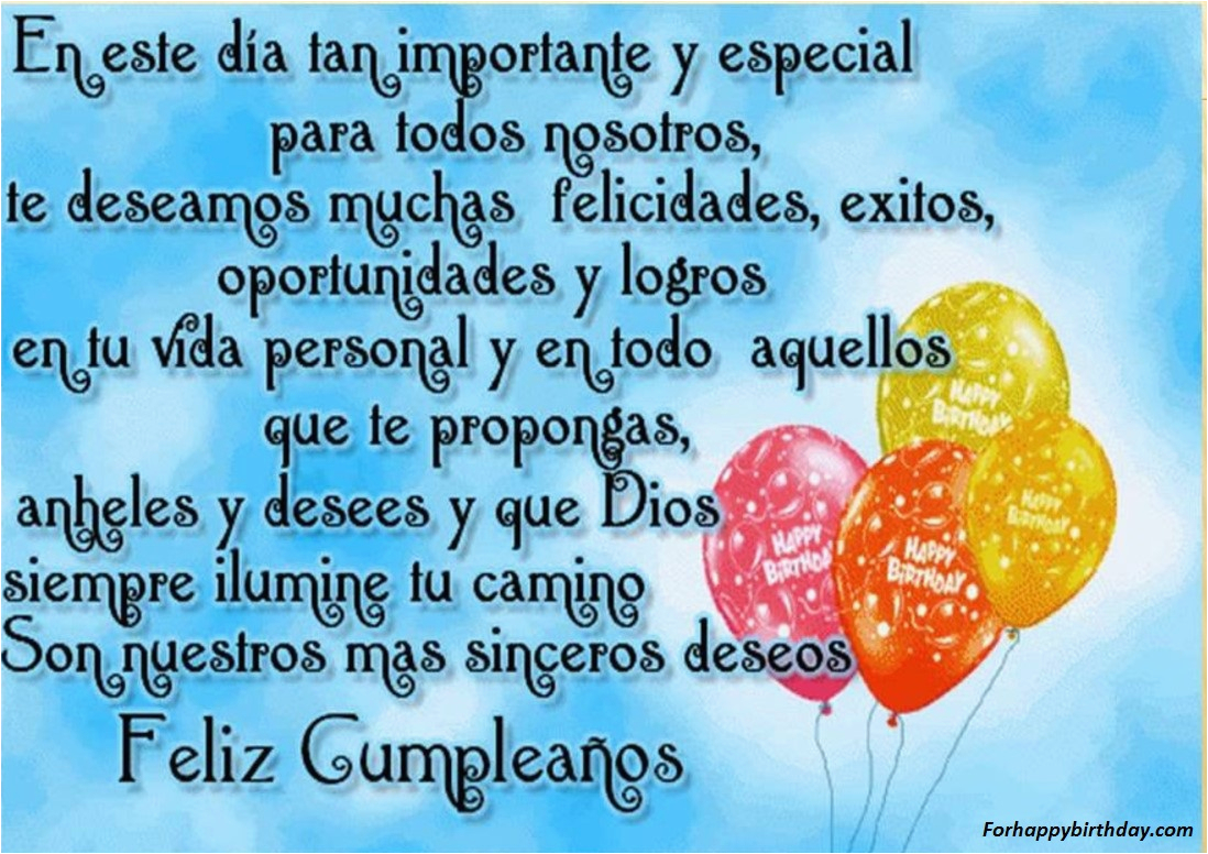 Birthday Wishes In Spanish Quotes