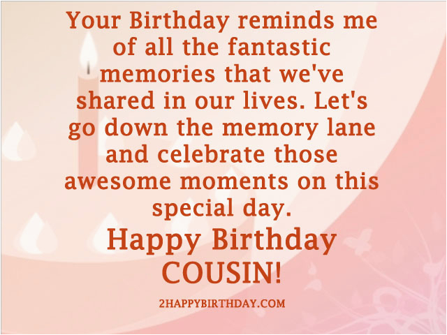 happy birthday cousin wishes