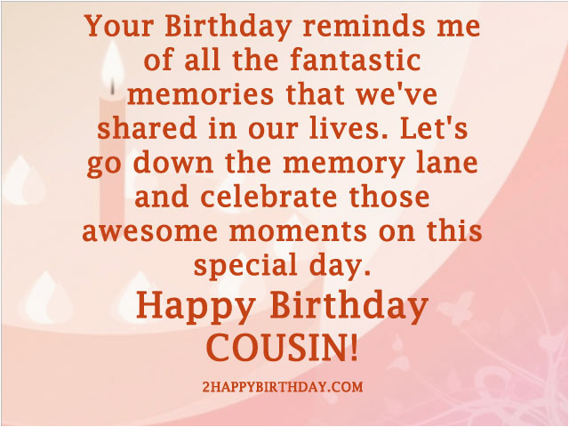 Happy Birthday Quotes For A Special Cousin 