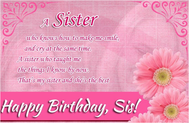 happy birthday wishes sister