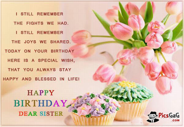 happy birthday quotes for deceased sister