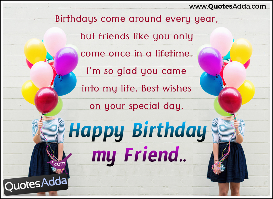 happy birthday my friend quotations wishes