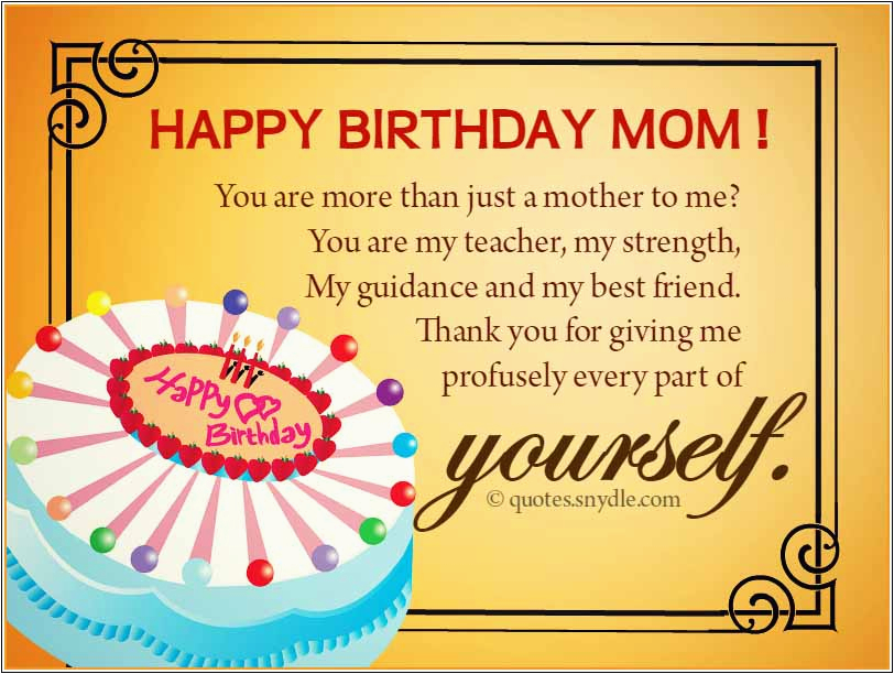 Happy Birthday Quotes for Friends Mom Happy Birthday Mom Quotes ...