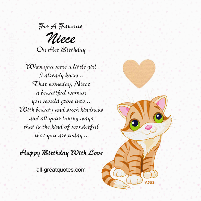 birthday card for niece quotes