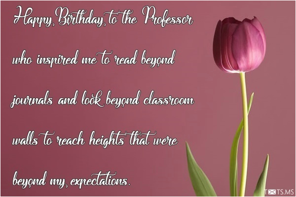 birthday wishes for professors