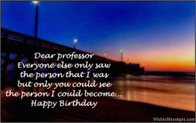 birthday wishes for professors