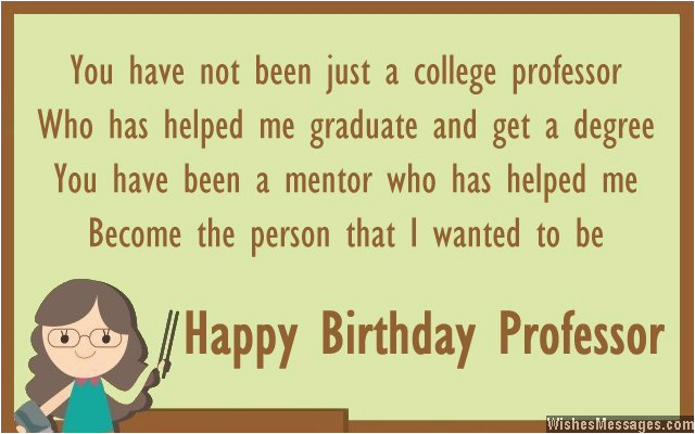 birthday wishes for professors