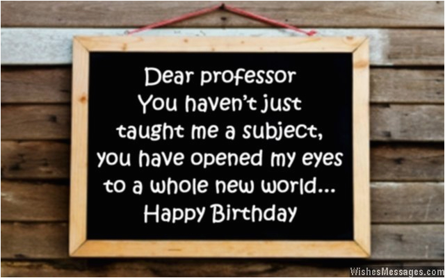 birthday wishes for professors