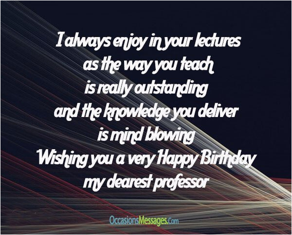 happy birthday wishes for professors