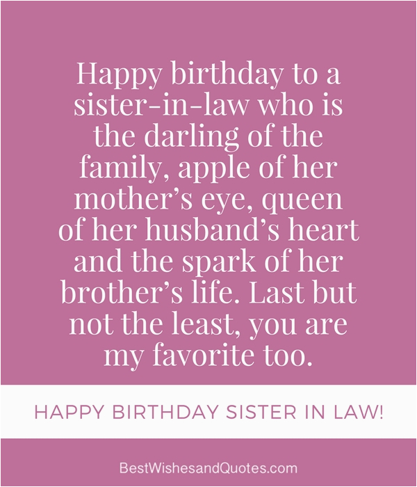 happy birthday sister in law
