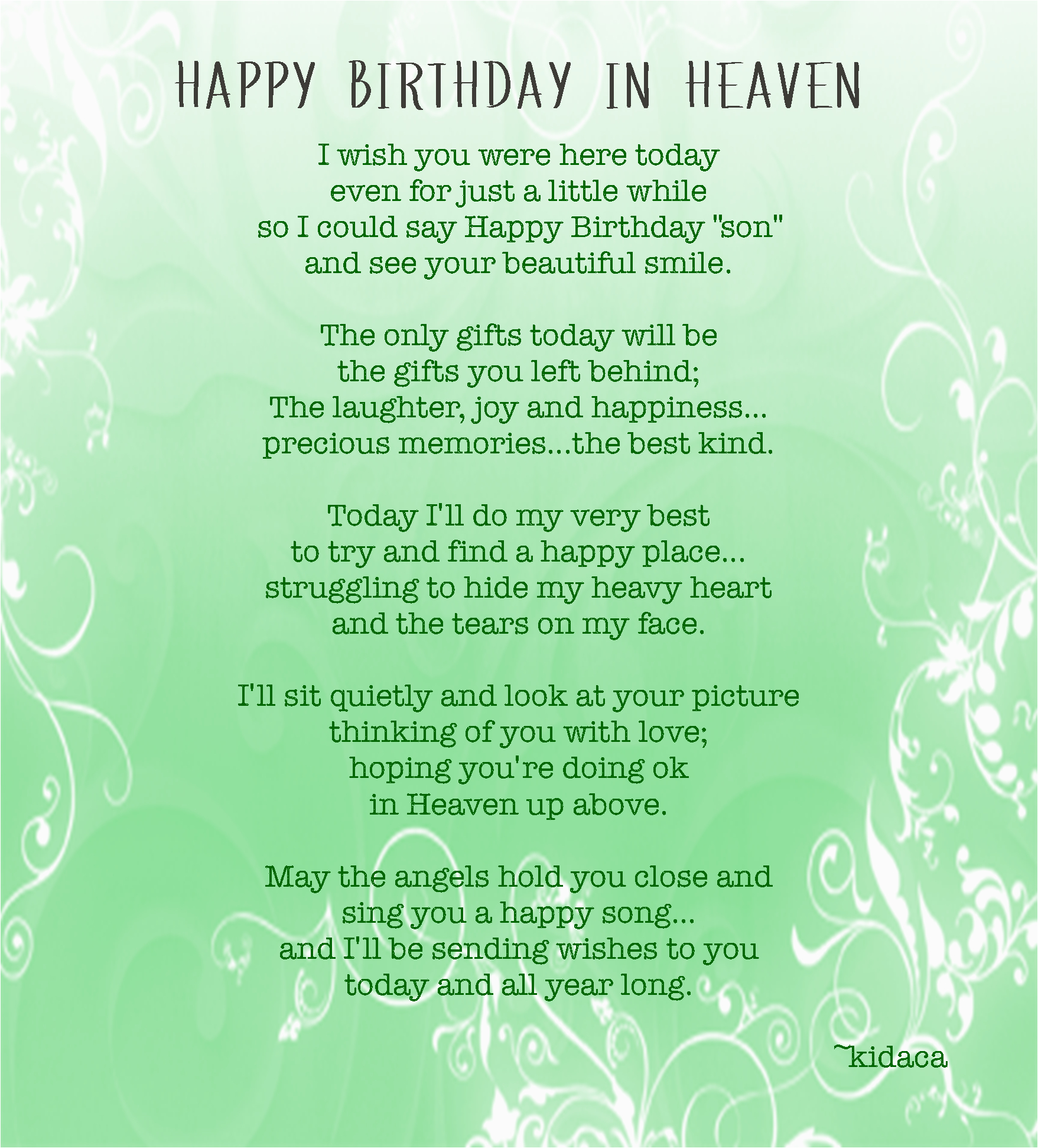 birthday quotes passed away