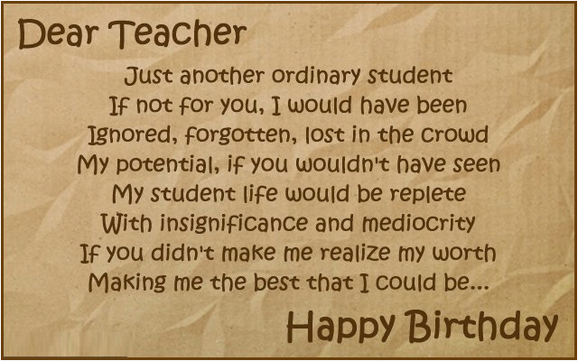 happy birthday wishes to teacher