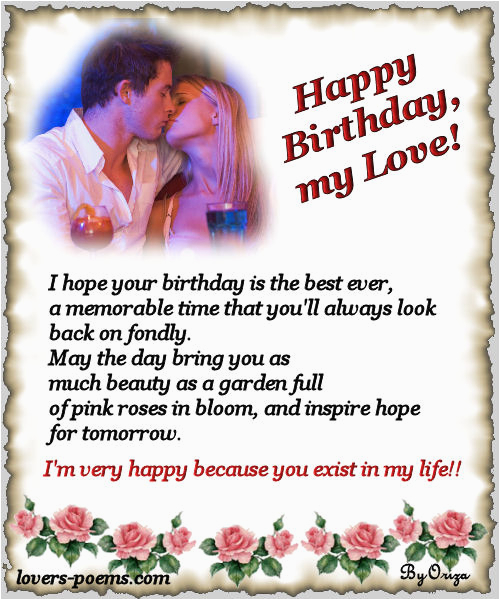 happy birthday love poems for him for