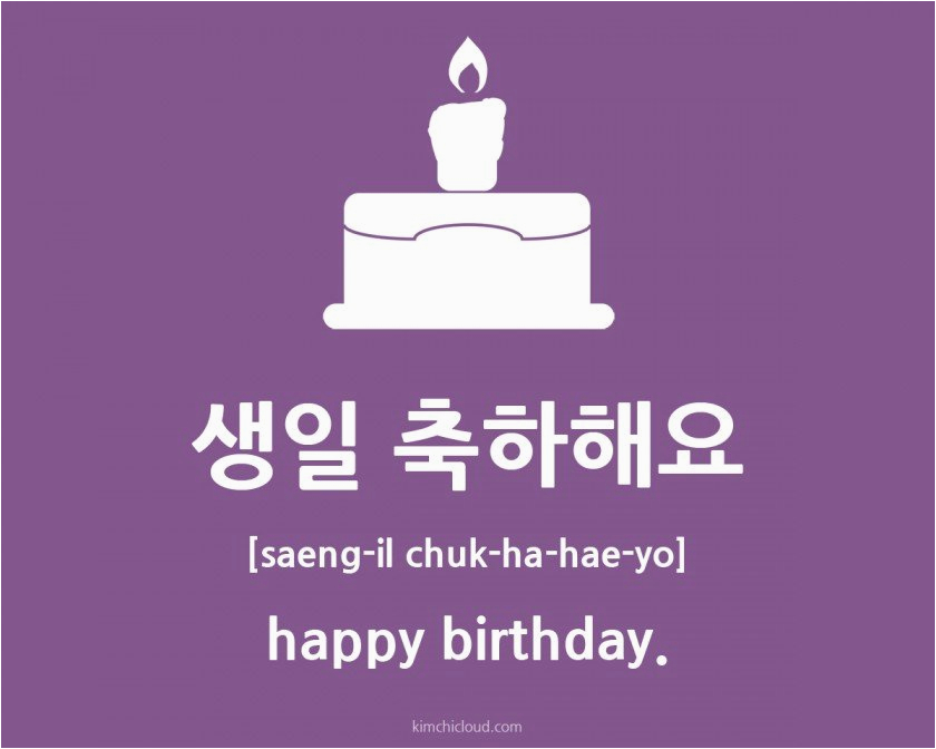 Happy Birthday Quotes In Korean Everyday Korean Archives Page 3 Of 5 Kimchi Cloud