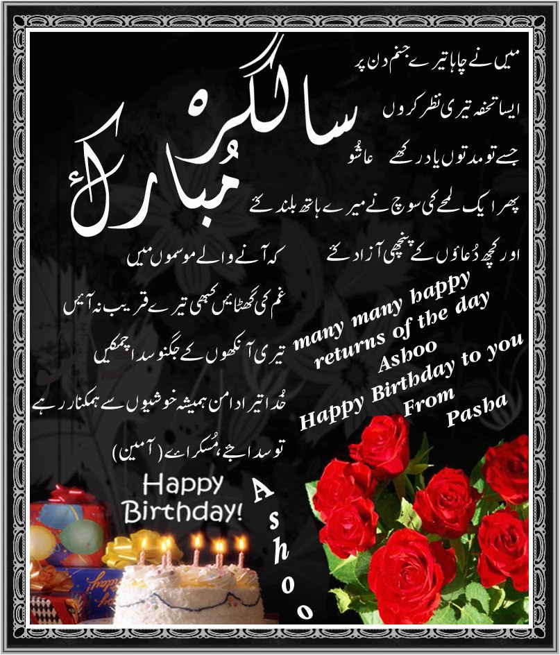 Happy Birthday Wishes In Urdu Dua