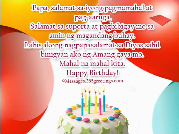 birthday greetings in tagalog for dad