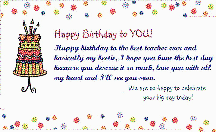 teacher birthday wishes