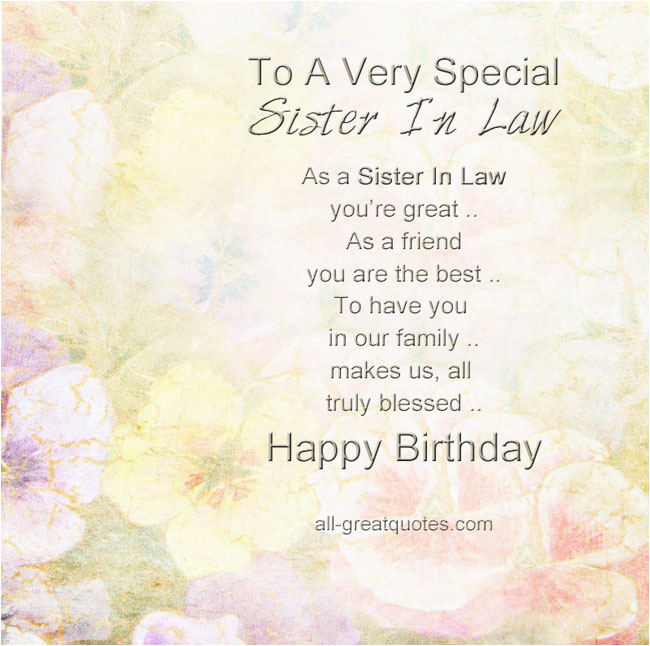 Happy Birthday Sister In Law Quotes Pictures | BirthdayBuzz