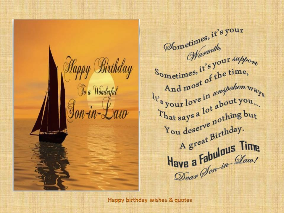 happy birthday son in law quotes