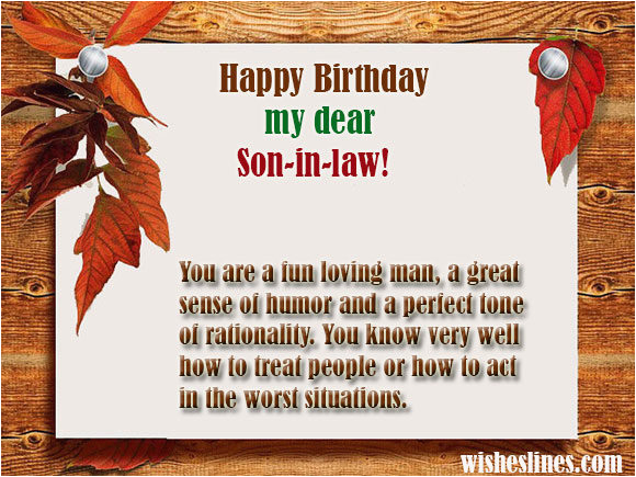 son in law birthday greetings