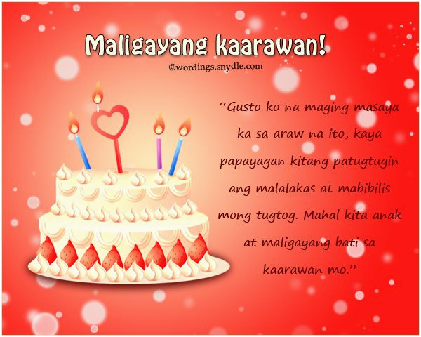 birthday message tagalog