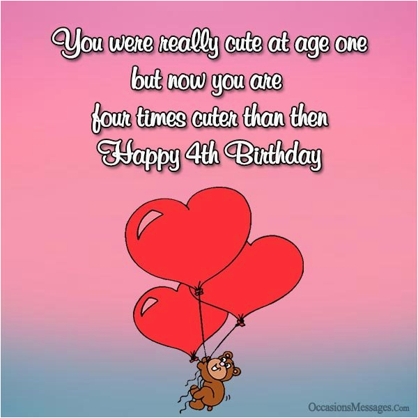 happy birthday 4 years old girl quotes