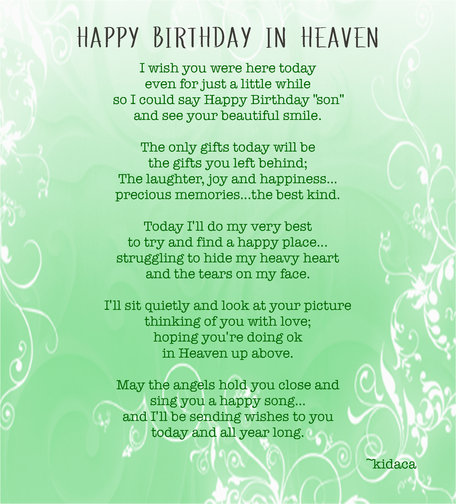 birthday quotes for someone passed