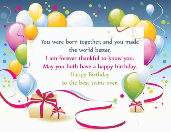 happy birthday twins wishes quotes messages