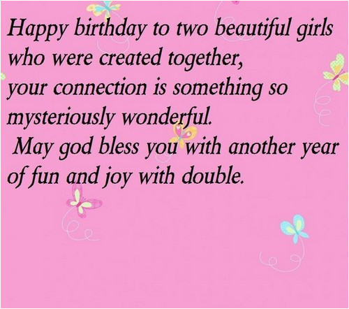 birthday wishes for twin sisters