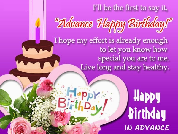 advance birthday wishes