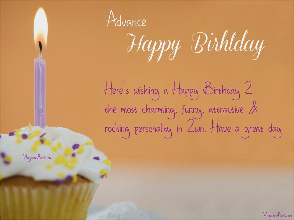 happy birthday advance