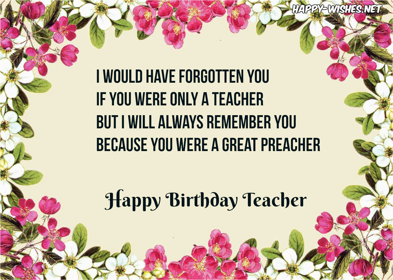 happy birthday wishes teacher