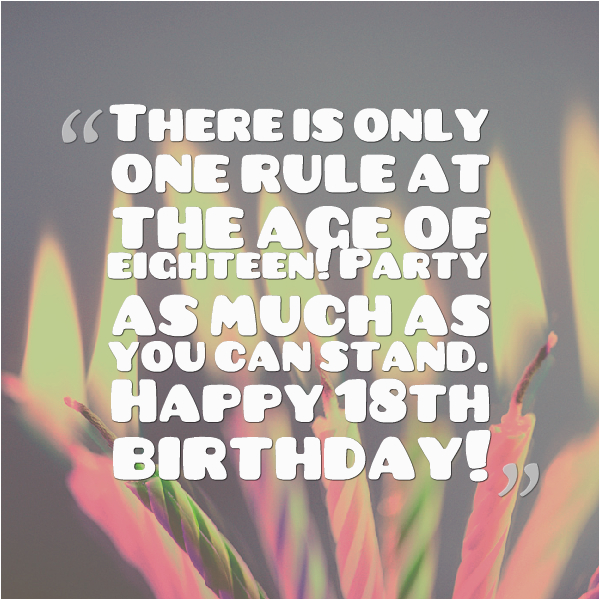 eighteenth birthday quotes