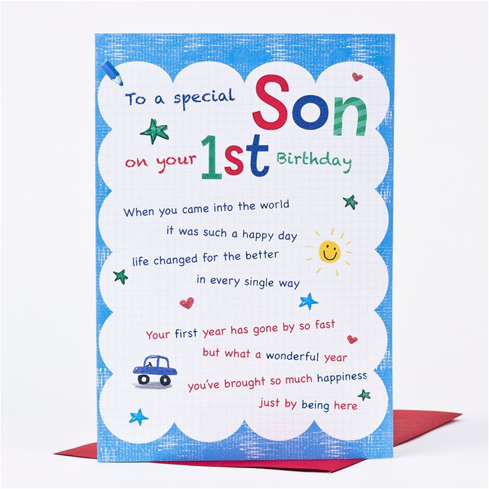 birthday card son first birthday
