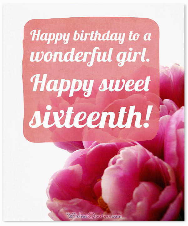 sweet 16th birthday messages