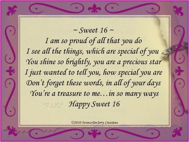 sweet 16 birthday sayings quotes