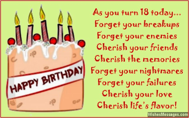 18th birthday wishes for son or daughter 18th birthday wishes from parents to children