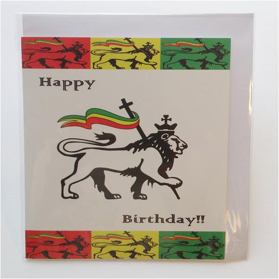 judah lion birthday card in jamaican