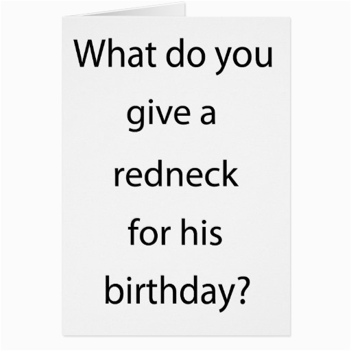 redneck birthday card
