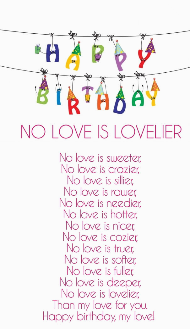 happy birthday love poems