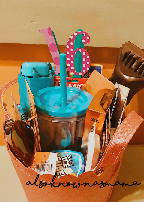 16 Gifts for 16th Birthday Girl 16th Birthday Gift Basket Gift Ideas Pinterest