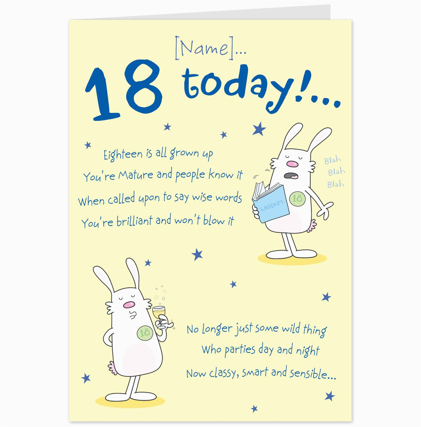 Funny Things To Say On A 18th Birthday Card