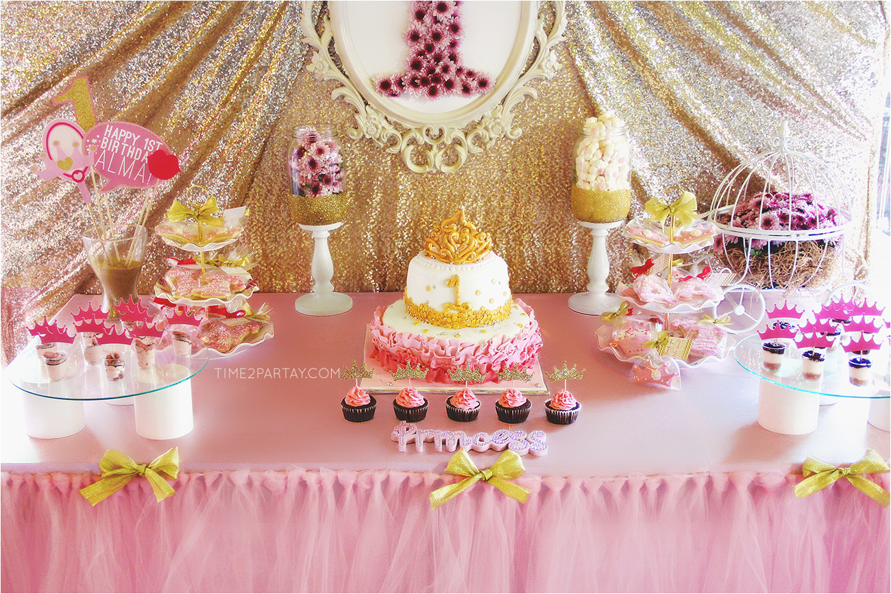 almas princess themed first birthday party