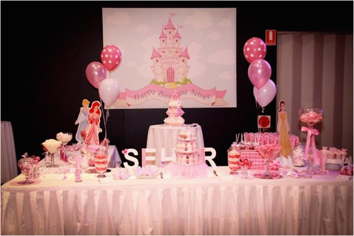 princess themed 1st birthday party