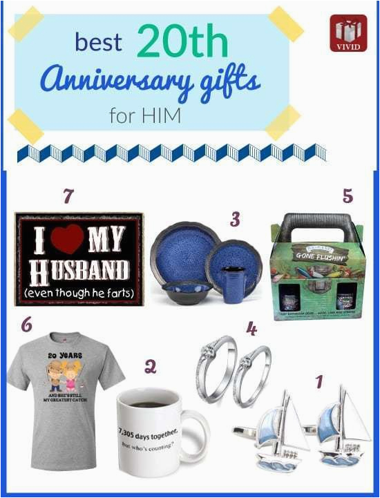unique 20th anniversary gifts for him