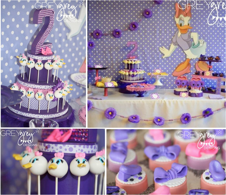 daisy duck themed 2nd birthday party