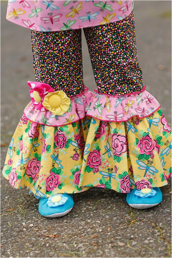 girls ruffle pants outfit birthday