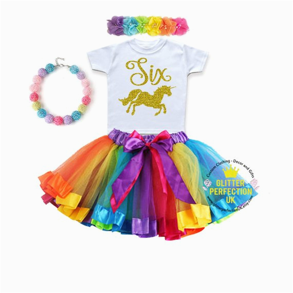 sixth birthday outfit girl unicorn