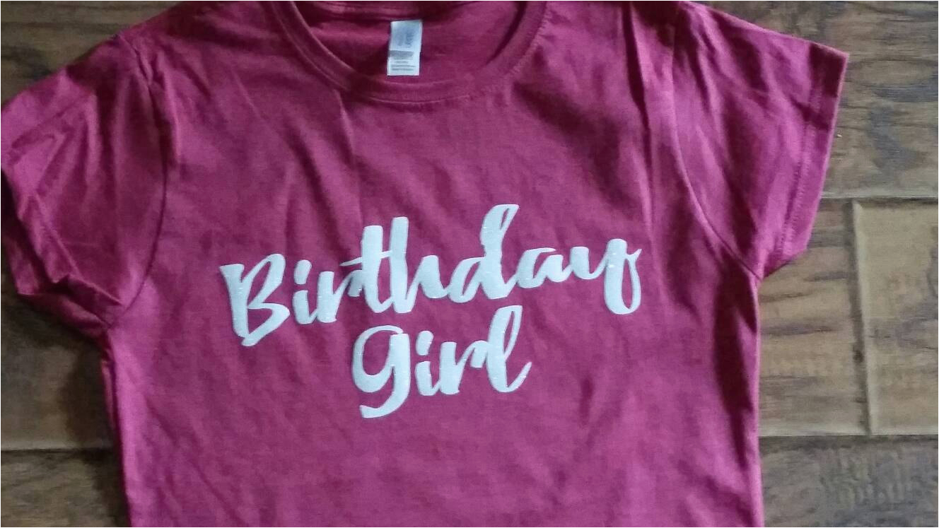 birthday girl shirt blue jay vinyl adult