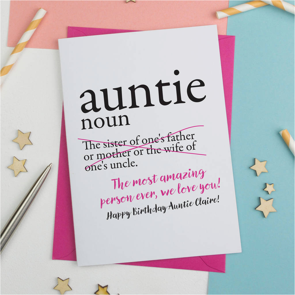 Cards For Aunt Birthday